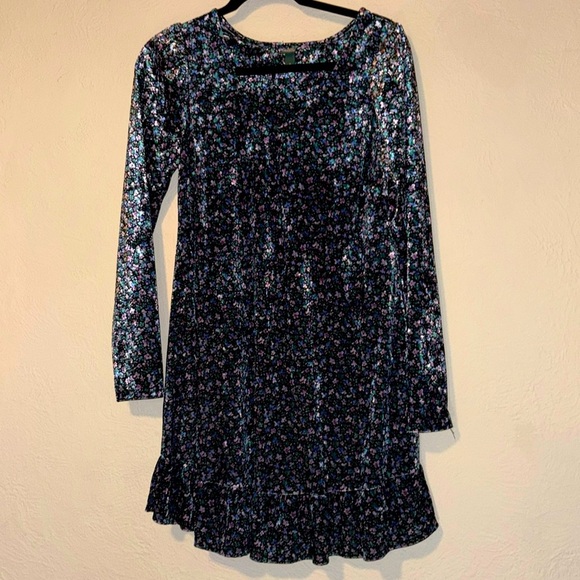 Wild Fable Floral Velvet Ruffle Dress - Picture 2 of 5